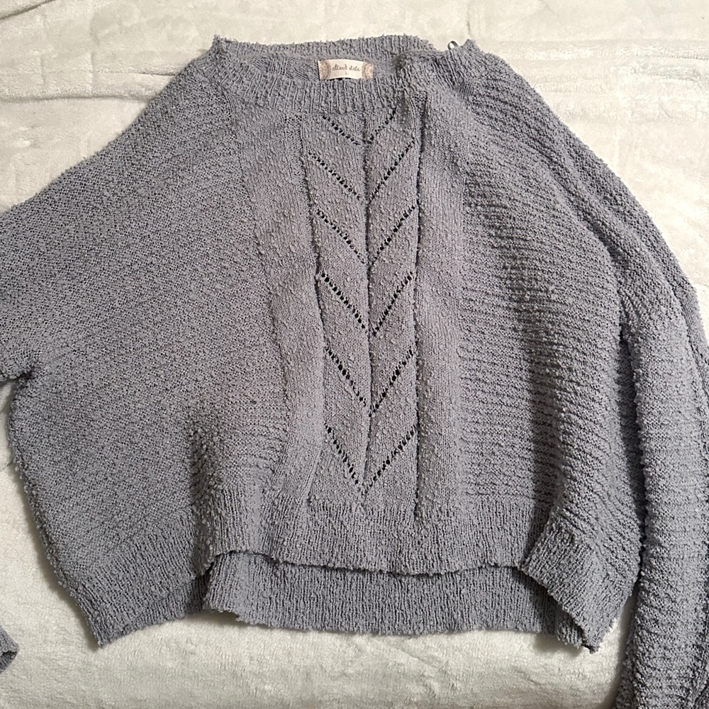 Altar’d State Blue Cropped Sweater